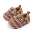 thumbnail image 2 of newwalpole Toddler House Slippers - Boys & Girls Winter Kids Indoor Home Shoes - Warm Socks Khaki for Size 5.5, 2 of 8