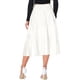 thumbnail image 3 of Falda midi plisada metálica con cintura elástica para mujeres INSPIRE CHIC XS blanca, 3 of 6