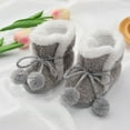 thumbnail image 4 of hirigin Infant Baby Girls Boys Winter Booties Anti-slip Warm Crib Shoes Moccasin Shoes Plush Flat Shoes Bobbles First Walker Footwear, 4 of 4