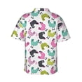 thumbnail image 3 of Balery Funny Chicken Print Men's Hawaiian Shirts Short Sleeve Beach Shirt Relaxed Fit Vacation Button Down Shirts-Small, 3 of 9