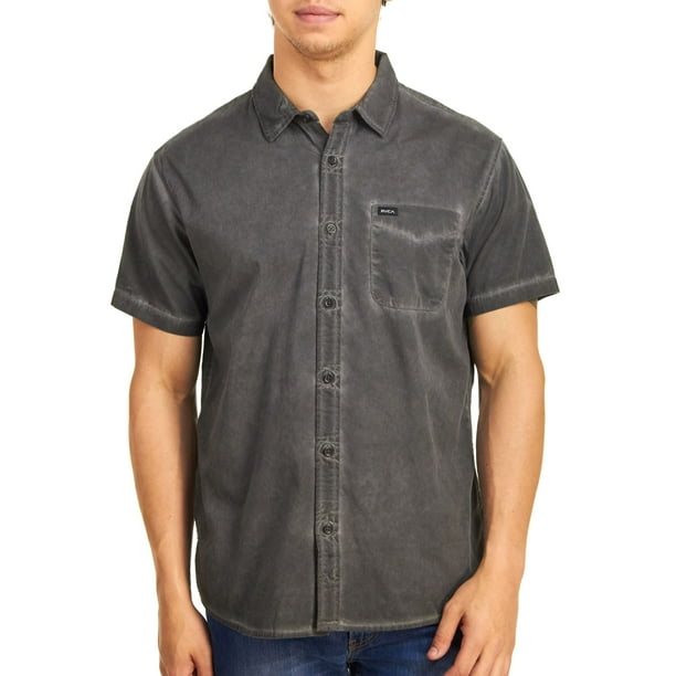 Rvca - RVCA Men's Cold Ones Short Sleeve Button Down Shirt, Pirate ...