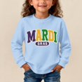 thumbnail image 2 of Mercatoo Toddler Baby Girl Boy M𝐚rdi Gr𝐚s Outfit Letter Sweatshirt Long Sleeve Shirt Tops Spring Fall Clothes C𝐚rnival Loose Top, 2 of 4