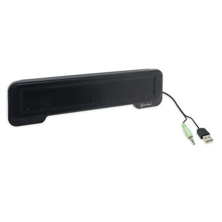 SYBA CL-SPK20138 Portable Stereo Sound Bar, Add a Powerful Presentation Speaker to any Laptop