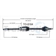 thumbnail image 1 of TrakMotive CV Axle Shaft TO-8164 Premium; OEM Replacement, 1 of 5