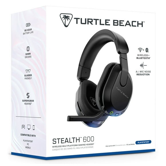 Turtle Beach® Stealth™ 600 – Black for PS5™, PS4™, PC, & Bluetooth® Equipped Mobile Devices