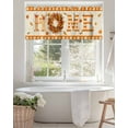 thumbnail image 2 of Fall Thanksgiving HOME Sign Kitchen Valances for Windows Farmhouse Orange Pumpkin Maple Leaf Valance Curtains&nbsp; for Kitchen /Living Room/Bedroom/ Bathroom Decor, 42"x12 " ,Rod Pocket 1 Panel,, 2 of 7