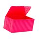 thumbnail image 3 of Estuche de almacenamiento de contenedor de carga en miniatura con tapa y soporte único de gran capacidad. Rosa roja, 3 of 9