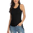 thumbnail image 4 of Attraco Women's Wide Shoulder Side Drawstring Vest Sleeveless Tank Top Casual Layering Camisole, 4 of 6