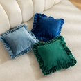 thumbnail image 4 of Ruffle Decorative Throw Pillow Cover Collection – Soft Textured Cushion Covers with Elegant Frill Edge for Couch Sofa Bed Living Room Home Décor (Cover Only), 4 of 9