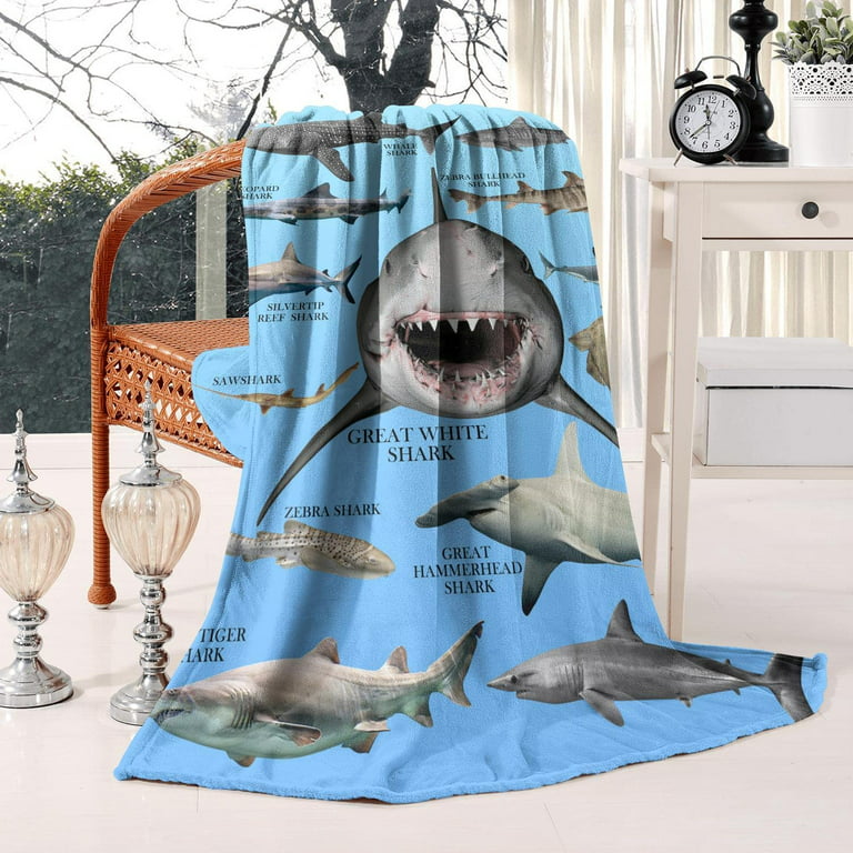 Shark Blanket for Kids Boys Girls 50*60 Inch 
