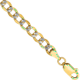 thumbnail image 2 of 14K Solid Yellow Gold 4.3mm Curb Link Chain Bracelet, 2 of 3