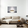 thumbnail image 4 of ZHONGYUTONG Lotus Canvas Wall Art White Flower Blooming Picture Print Zen Spa Painting (12"x18"), 4 of 7
