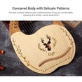 thumbnail image 3 of Natural Wooden 19-String Lyre Harp with Box Body, Tuning Wrench, 3 Random Color Picks, Extra Strings, Sticker & User Guide - Acoustic Instrument for Beginners (Available in Coffee/Blue Options), 3 of 6