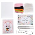 thumbnail image 2 of Kit de fieltro de aguja, suministros de fieltro de lana, muñeco de juguete de peluche de Animal, material de fabricación DIY, 125 # conejo, 2 of 5