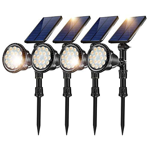 Jsot Solar Outdoor Ground Landscape Lights Adjustable Powered Spotlights Waterproof Flood With Bright 18 Led Yard Spot Light Wall Mounted Lighting Fixture Warm White 4 Pack Com Jsot Solar Outdoor Ground Landscape, Solar Outdoor Spotlights