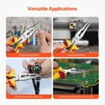 thumbnail image 6 of Two Piece Needle Nose Pliers Set 8 Inch and 6 Inch 45 Steel TPR Handle for Wire Winding Handcrafts Jewelry Making Repair, 6 of 6