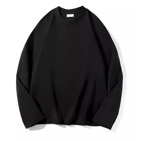 Men's black long-sleeved sweatshirt
