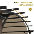 thumbnail image 4 of COOS BAY 11.4 x 11.4 Outdoor Retractable Patio Pergola Heavy-Duty Steel Brown Pergola with Sun Shade Canopy, Brown, 4 of 6