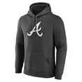 thumbnail image 2 of Men's Charcoal Atlanta Braves Monochrome Pullover Hoodie, 2 of 3