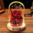 thumbnail image 2 of Decoración de cubierta de cristal rosa de flor eterna con base de lámpara, regalo de vacaciones, regalo de cumpleaños con caja de regalo para familiares y amigos, 2 of 5