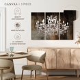 thumbnail image 4 of Elephant Stock Old Crystal Chandelier Wall Art - Horizontal Multi Panel Canvas - Living Room Wall Decor - Decor Elements Multi Panel - Brown And Gray Decor - 38" x 24", 4 of 4