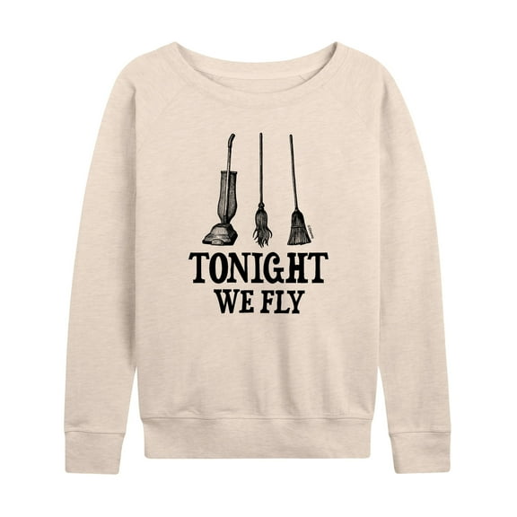 Disney's Hocus Pocus Women's Tonight We Fly Lightweight French Terry Sweatshirt Color: Beige Size: XX LARGE