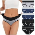 thumbnail image 3 of Eashery Womans Brief Panty High Waist Breathable Womens Briefs Underwear Multicolor 2XL, 3 of 5