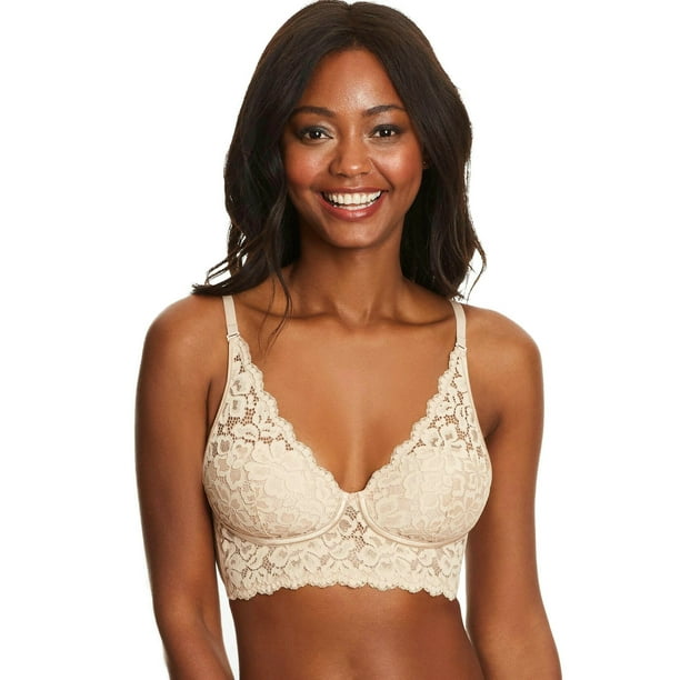 Maidenform Womens Casual Comfort Convertible Wirefree Bralette, 40D, Paris  Nude 