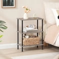 thumbnail image 4 of HOOBRO 3-Tier Slim End Table with Storage, Tool-Free Assembly, Greige, 4 of 10