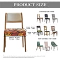thumbnail image 6 of SEANATIVE Thanksgiving Chair Covers for Dining Chairs Fall Dining Chair Seat Covers Set of 4 Cute Cat Chair Seat Slipcovers Rear-Covered Chair Cushion Cover Fit for Most Regular Sized Chairs, 6 of 7