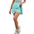 thumbnail image 5 of BeautyIn Women's High Waisted Swim Skirt Tiered Sport Skirt with Built-in Shorts, 5 of 6