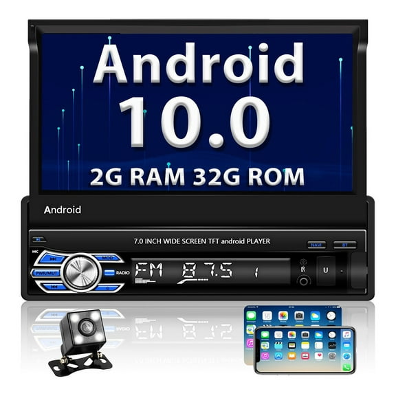 Car stereo with player, Gps, Android 10.1, Single Din