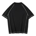 thumbnail image 2 of pstuiky Camisas de manga corta para hombre, Blusas/camisetas casuales de verano para hombre, de color liso y cuello redondo ropa de hombre xxl, 2 of 9