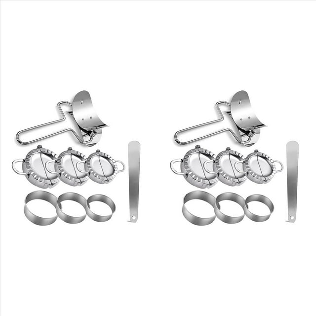 Máquina para Hacer Dumplings 16 Piezas, Molde y Cortador de Empanadas, Envoltorios de Masa para Masa de Ravioles para Tartas, Cuchara de Relleno Manual para la Piel