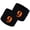 9, variant on COUVER Embroidered Orange Number 9 Black Terry Cotton Athletic Wristbands 1 Pair (Mens)