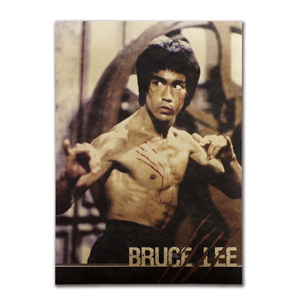 Póster para pared, decoración del hogar, arte anime de Bruce Lee
