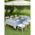 thumbnail image 4 of Outdoor Tablecloth with Umbrella Hole for Patio/Picnic/Party/Camping, Blue Grey Ombre Waterproof Table Cloth Rectangle Table Cover Washable, Farmhouse Gradient Minimalist (60"x 84"), 4 of 8