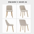 thumbnail image 6 of Sunvasagoo 6-Piece Dining Chair Set, Upholstered Fabric, Oak Legs, Beige, 6 of 9