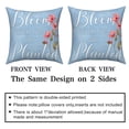 thumbnail image 3 of Dashan Spring Blue Throw Pillow Covers 18x18 Set of 4,Floral Butterfly Decorative Pillow Cases for Bedroom Sofa Couch, 3 of 6