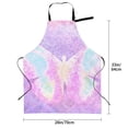 thumbnail image 2 of Kdxio Purple Sparkling Butterfly Apron with Pockets Adjustable Kitchen Aprons for Men Women Waterproof Aprons for Cooking,Drawing,Crafting, Baking Household Cleaning, 2 of 5