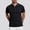 Black, variant on Men's Casual Cotton Polo Shirt Summer Short Sleeve Crew Neck Solid Color Collar Pullover Tops White