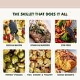 thumbnail image 4 of "12” X 15” Electric Skillet with Lid, 7QT Capacity for Family Meals, Healthy Ceramic Nonstick PFAS-Free Coating, Fry, Sauté, Steam, Simmer, Sear, Stir Fry, Dishwasher , Clay ", 4 of 6