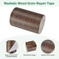 thumbnail image 2 of Uxcell 1-Roll Wood Grain Repair Tape, 3.15inch x 15ft Self-Adhesive Wood Floor Tape, Realistic Textured Repair [Dark Brown Pine], 2 of 7