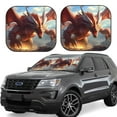 thumbnail image 1 of Fotbe Ferocious Dragon Fury Juego de 2 Piezas de Parasoles para Parabrisas | Bloqueador Solar para Auto | Accesorios Plegables para Protección Solar Interior-Small, 1 of 6