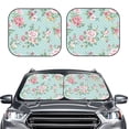 thumbnail image 2 of Fotbe Vintage Floral Juego de 2 Piezas de Parasoles para Parabrisas | Bloqueador Solar para Auto | Accesorios Plegables para Protección Solar Interior-Large, 2 of 6