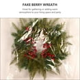 thumbnail image 2 of KAKOWELY Simulated Red Berry Flower Wreath 40x40in For Christmas Decorations Green And Red Colors, 2 of 8