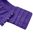 thumbnail image 4 of Gyexs Women Casual Striped Bralette Comfortable Breathable Non Padded Wireless Adjustable Everyday Bra, Purple, Size 40, 4 of 8
