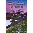 thumbnail image 2 of Art.com Mount Rainier National Park - Mountains are Calling and I Must Go Stretched Canvas Print Wall Art by Lantern Press, 12" x 18", 2 of 4