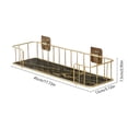 thumbnail image 2 of Bathroom Shelving Unit, Metal Organizer for Toiletries, Shampoo, and Cosmetics, Wall-Mounted Space-Saving Storage Rack, Rust-Resistant with Stylish Stones-Patterned Panel, 2 of 6