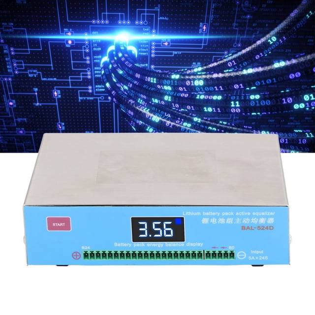 Battery Balancer, Digital Display Lithium Battery Pack Active Equalizer 5A for Power